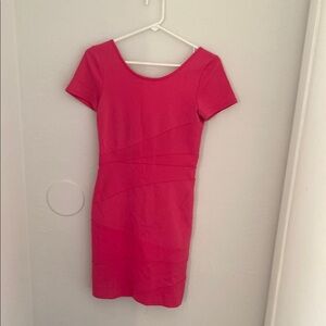 Pencey Pink Ruched Sheath Mini Dress